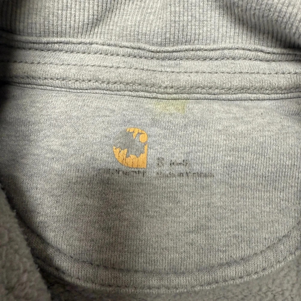 Carhartt Girls Full‎ Zip Jacket Sweatshirt Size S 4-6 Heather Gray Fleece